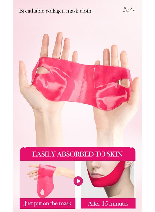 SADOER Perfect lifting nourish tightening Mask - Lifting Mask Red Bandage,Intensive V-Line Lifting Mask For Face Chin Line Suitable for Lift and Firm Face, ​Ear Lifting Facial Mask ​3PCS - Image 4