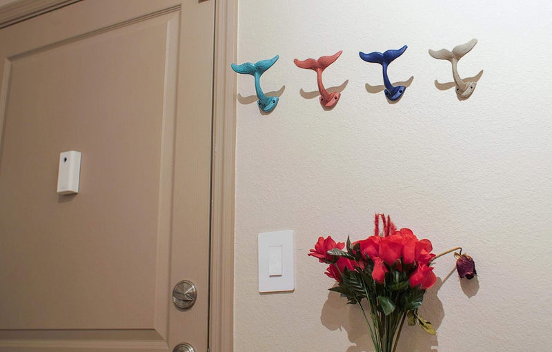 Zeckos Set of 4 Cast Iron Whale Tail Wall Hooks Nautical Decorative Towel or Coat Hanging Beach House Coastal Accent Decor - Image 3