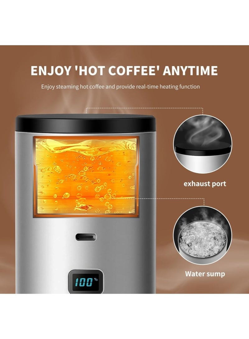 تشانجلي ماكينة صنع القهوة المحمولة 3 في 1، ماكينة إسبريسو، ماكينة صنع القهوة ذاتية التسخين للسفر متوافقة مع كبسولات NS و DG والقهوة المطحونة، ماكينة إسبريسو صغيرة للسيارات والتخييم والمشي لمسافات طويلة مع حامل - Image 4