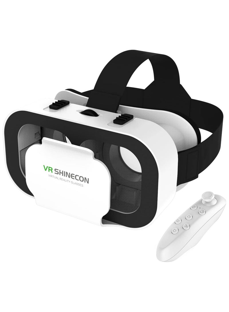 SYOSI 3D Virtual Reality Headset with Bluetooth Remote Control, Fully Compatible with 4.7-6.5 Inch iPhone and Android Smartphones, Ideal for Immersive Gaming and Movies, Perfect Gift for Kids and Adults - Image 1