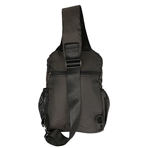 Vanlison Sling Bag Backpack Cross Body Messenger Bag Shoulder Backpack Travel Rucksack Black - Image 4