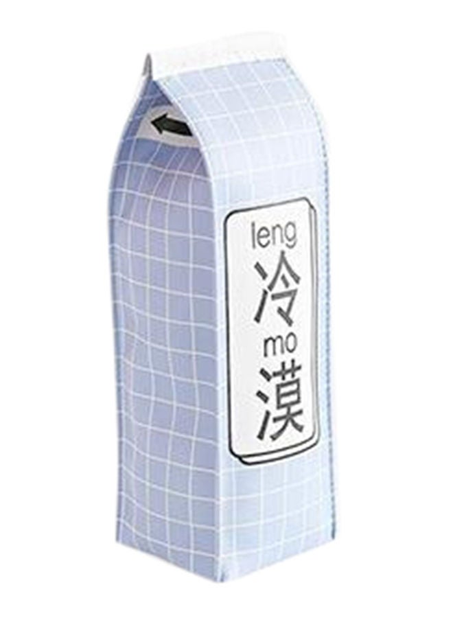 NIBEMINENT Creative Simple Fun Text Milk Pen Box Blue