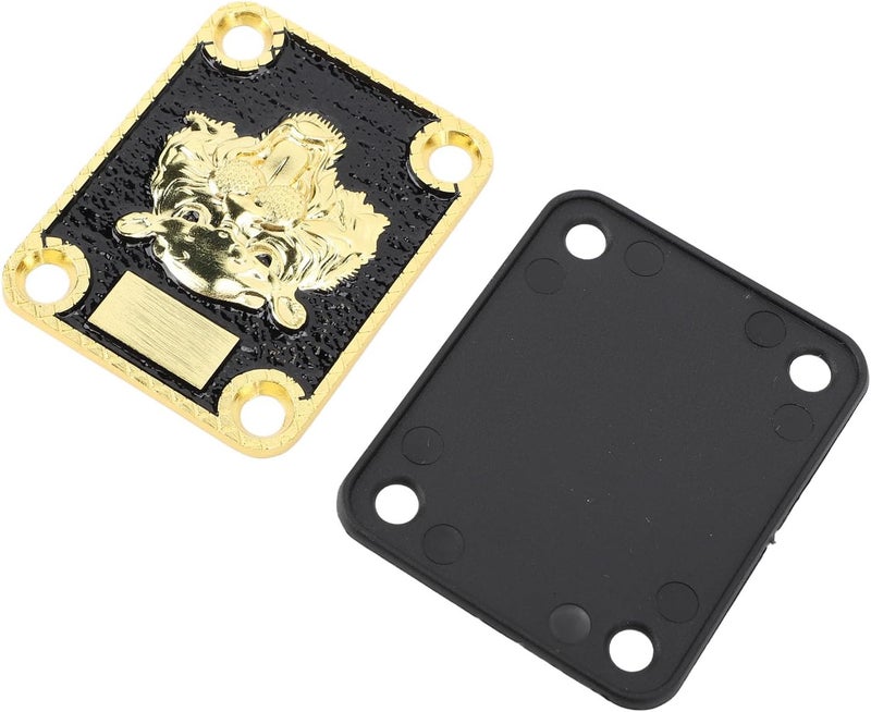 Electric Guitar Neck Board, 4 Holes Guitar Neck Plate Fit Easy To Install Zinc Alloy Protective for Replacement (GV120 - Image 2