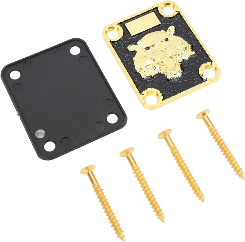 Electric Guitar Neck Board, 4 Holes Guitar Neck Plate Fit Easy To Install Zinc Alloy Protective for Replacement (GV120 - Image 5