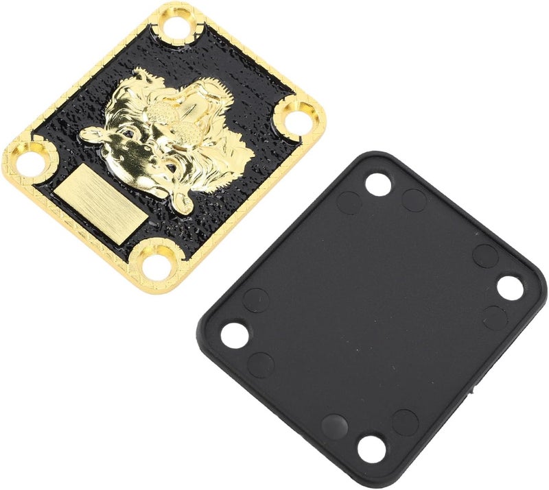 Electric Guitar Neck Board, 4 Holes Guitar Neck Plate Fit Easy To Install Zinc Alloy Protective for Replacement (GV120 - Image 1