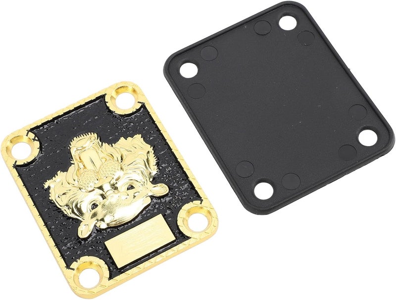 Electric Guitar Neck Board, 4 Holes Guitar Neck Plate Fit Easy To Install Zinc Alloy Protective for Replacement (GV120 - Image 4