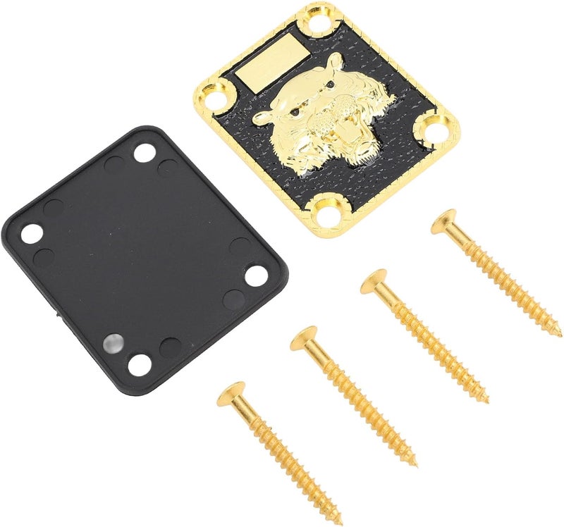 Electric Guitar Neck Board, 4 Holes Guitar Neck Plate Fit Easy To Install Zinc Alloy Protective for Replacement (GV120 - Image 3