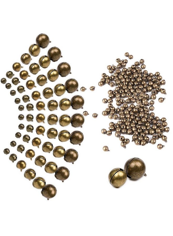 Zhiheng 112Pcs Assorted 9 Sizes Antique Bronze Jingle Bells Sleigh Bell Charms Beads Pendants For Bracelet Necklace Jewelry Making Dream Catcher Hairband Christmas Decorations Craft Supplies - Image 1