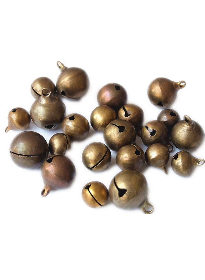 Zhiheng 112Pcs Assorted 9 Sizes Antique Bronze Jingle Bells Sleigh Bell Charms Beads Pendants For Bracelet Necklace Jewelry Making Dream Catcher Hairband Christmas Decorations Craft Supplies - Image 3