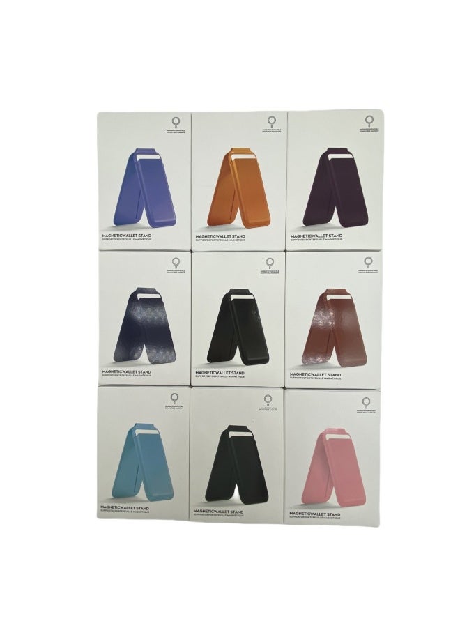 Generic - Applicable To For Apple For Iphone Mobile Phone Magnetic Card Bag MagSafe Folding Bracket IP15/14/13 Universal Card Holder-Color:[Wisteria Color] Magnetic Bracket Card Package-Applicable Model:(OPP Bag) - Image 1