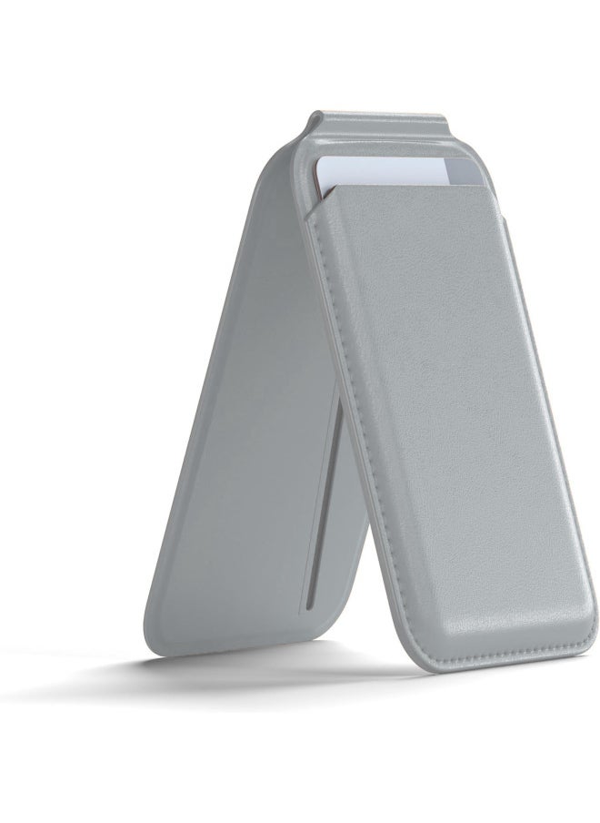 Generic - Applicable To For Apple For Iphone Mobile Phone Magnetic Card Bag MagSafe Folding Bracket IP15/14/13 Universal Card Holder-Color:[Wisteria Color] Magnetic Bracket Card Package-Applicable Model:(OPP Bag) - Image 1