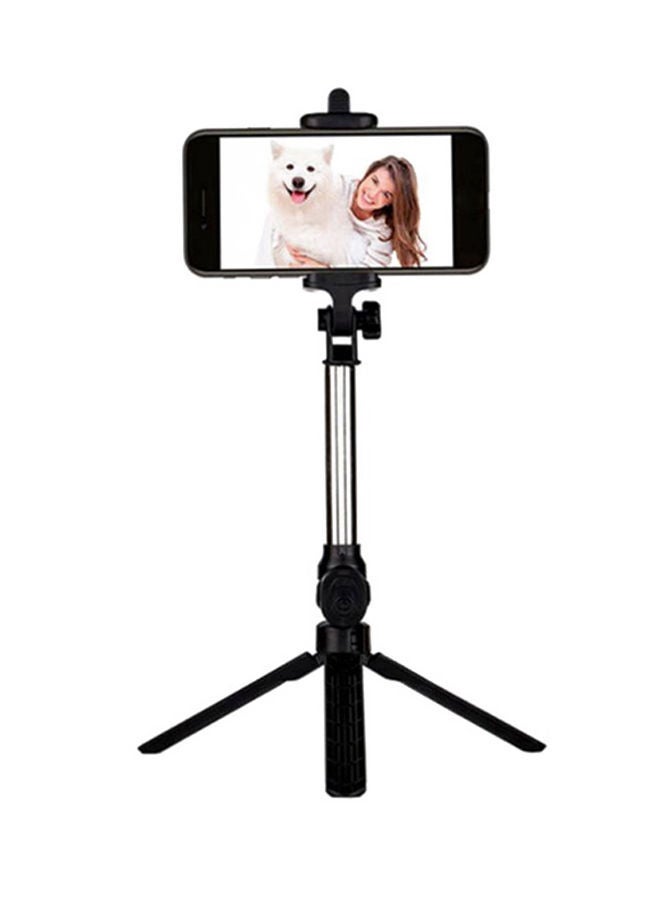 NIBEMINENT Wireless BT Remote Control Handheld Tripod For Smartphone Black  - Image 1