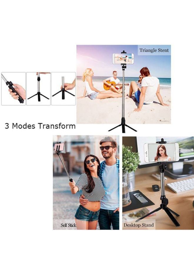 NIBEMINENT Wireless BT Remote Control Handheld Tripod For Smartphone Black  - Image 4