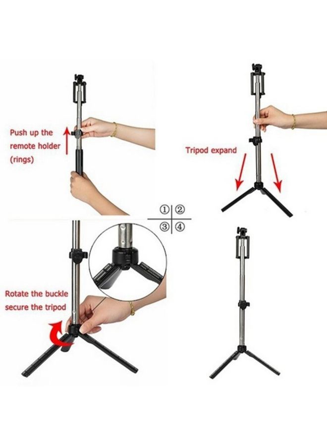 NIBEMINENT Wireless BT Remote Control Handheld Tripod For Smartphone Black  - Image 3