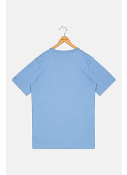 CONVERSE Kids Boy Sportswear Short Sleeve Outdoor T-Shirt, Blue Combo  - Image 2