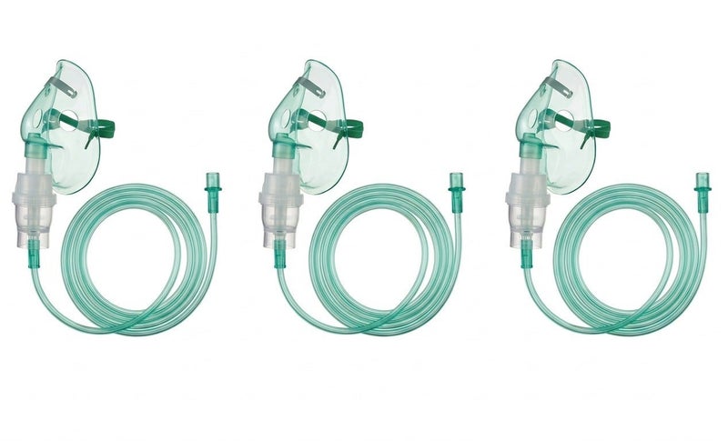 Kinmed Nebulizer Mask Set, 3 Pieces | Steam Mask for Children and Adults | Flexible and Adjustable | For Inhaler and Nebulizer - Image 1