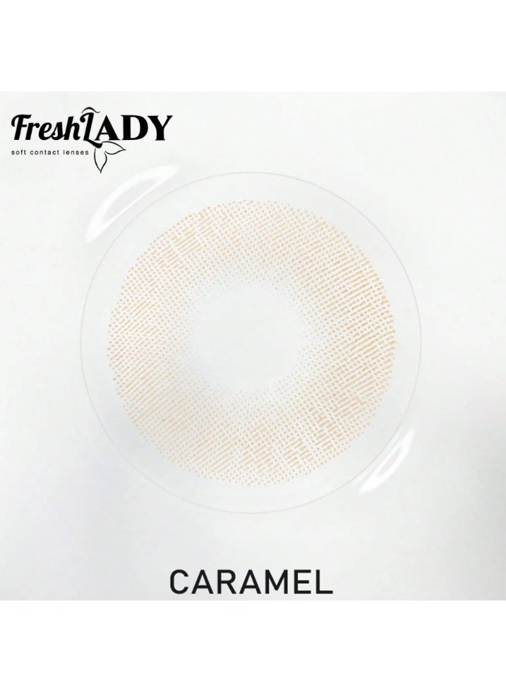 فريش ليدي عدسات لاصقة بمظهر جمالي لون كراميل  - عدسات تجميلية سنوية للمناسبات والهدايا - Image 5