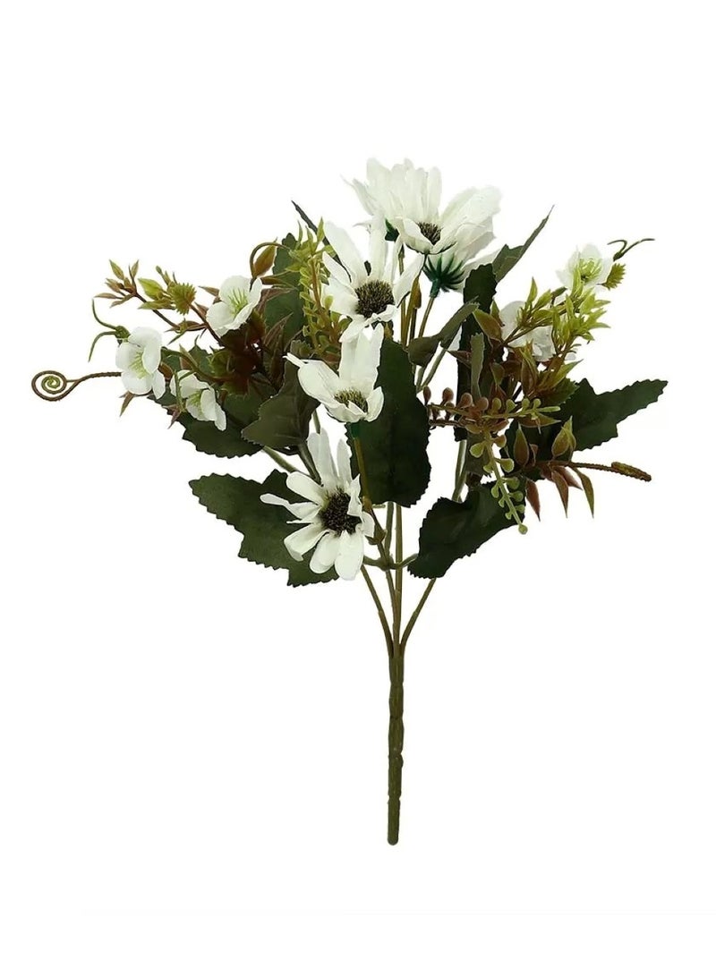 Huitich Eternal Blooms Artificial Mix Mini Daisy Flowers for Timeless Elegance White  - Image 1