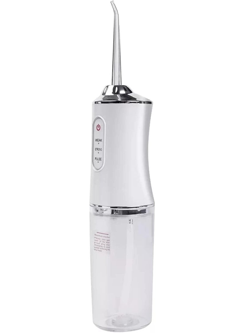 Upgraded Water Flosser,USB Rechargeable 3 Modes,Waterproof and 6 Dental Jet Nozzles,Professional Cordless Dental Oral Irrigator,Braces Cleanner,220Ml Cleanable Water Tank,for Home and Travel (White) - Image 2