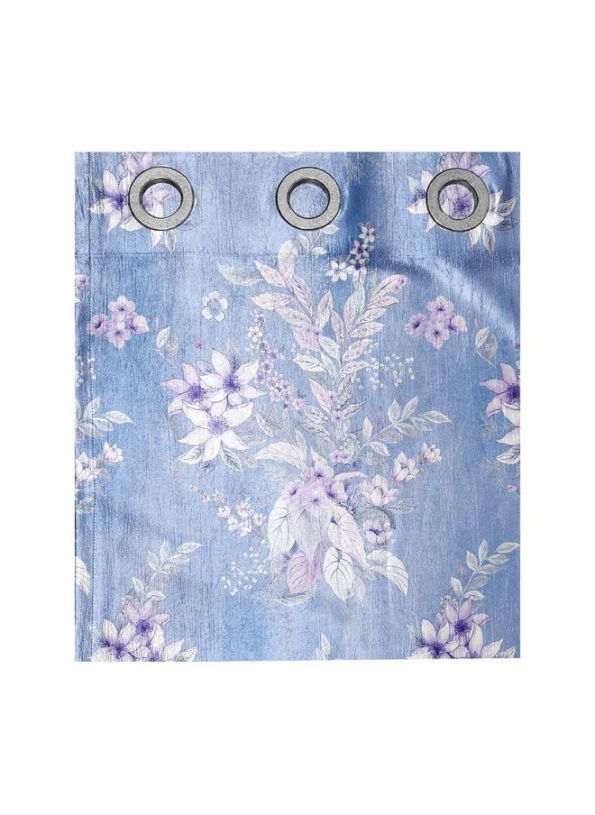 Lush Decor Lush Decor Digital Printed Floral Polyester Curtains for Window 6 feet Set of 2, Light Blue  - Image 5