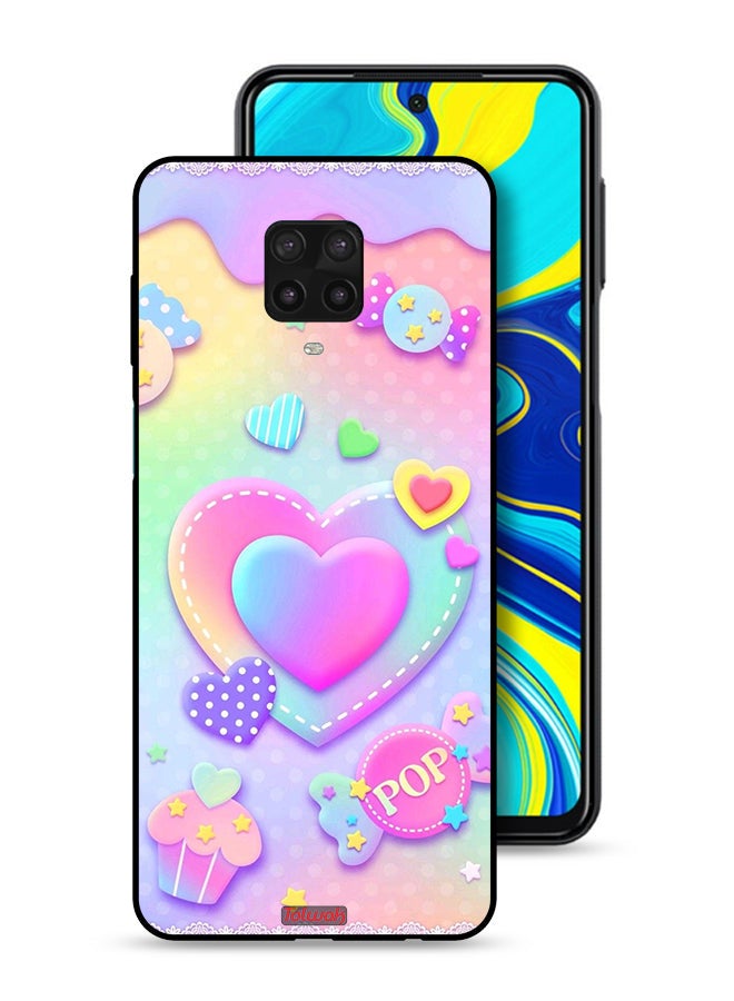 Tolwak Xiaomi Redmi Note 9S Protective Case Cover Pop Hearts Art - Image 1