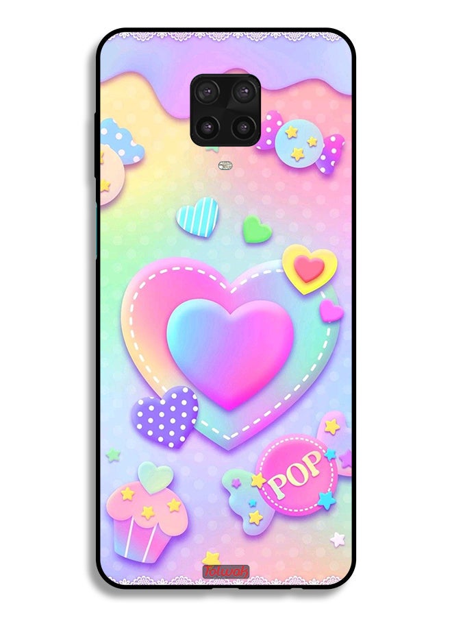 Tolwak Xiaomi Redmi Note 9S Protective Case Cover Pop Hearts Art - Image 2