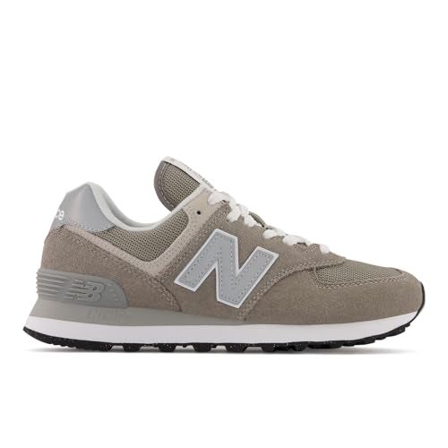 New Balance Women's 574 Core Sneaker, Grey/White, 5.5 Wide - Image 3