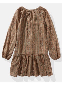 American Eagle Long-Sleeve Peasant Rffle Hem Dress  - Image 4