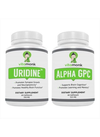 Alpha GPC and Uridine Stack - Mr Happy Stack - Uridine Monophosphate with No Artificial Fillers - Bioavailable Choline Supplements Promote Cognition, Focus, Mental Clarity and Dopamine Receptor Health - pzsku/Z32FE655C8D5ED9E8A8AEZ/45/_/1689268484/8d3df78c-bb2f-4db6-ab55-5fd9c391e060