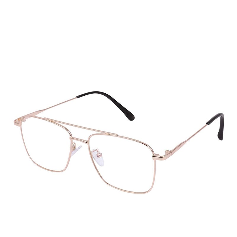 Dervin Blue Light Blocking Blue Cut Zero Power anti-glare Retro Square Eyeglasses, Frame for Eye Protection from UV by Computer/Tablet/Laptop/Mobile - Image 1