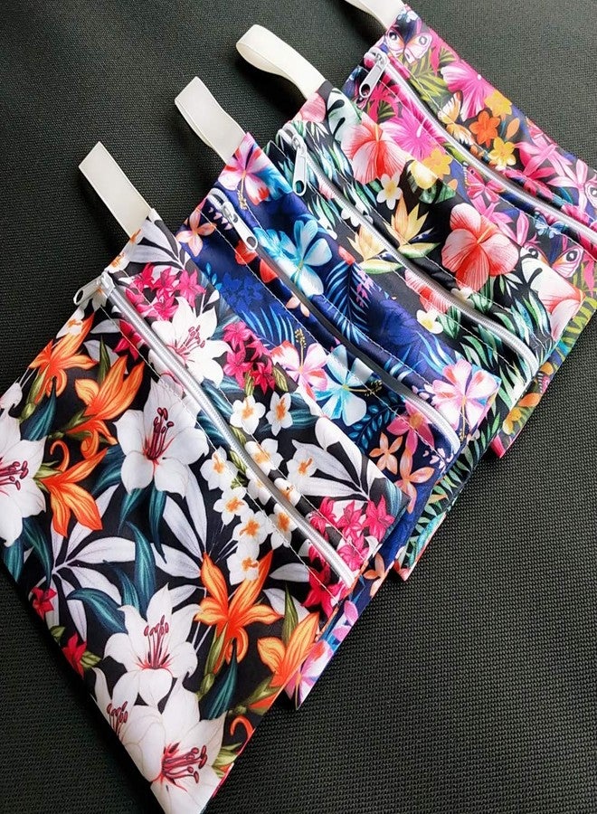 MissC2C Pack 4pcs Waterproof Mini Wet Bags for Menstrual Pads, Maternity Mama Panty Liners,Sanitary Pads, Sanitary Napkin,Wipes, can be Used as Makeup Bags/Purse - Image 3