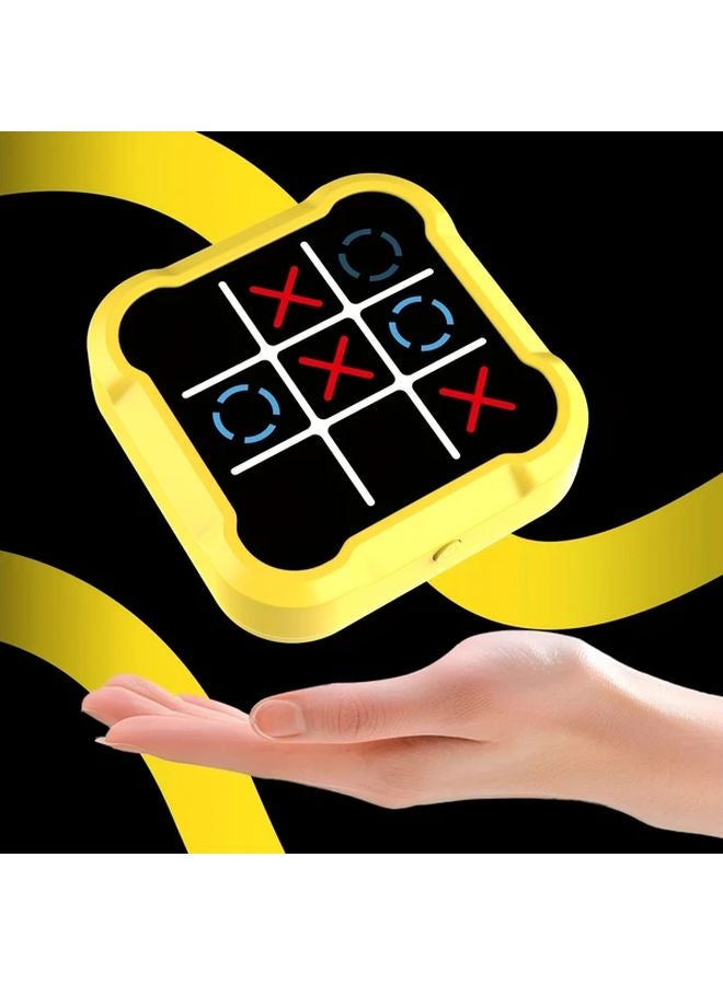 جهاز ألعاب تفاعلي محمول أصفر لعبة تيك تاك تو تعليمي لمنطق واستراتيجية الأطفال - Image 5