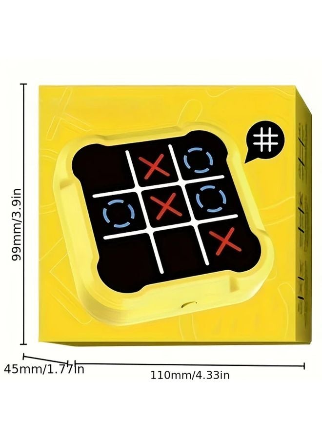 جهاز ألعاب تفاعلي محمول أصفر لعبة تيك تاك تو تعليمي لمنطق واستراتيجية الأطفال - Image 3