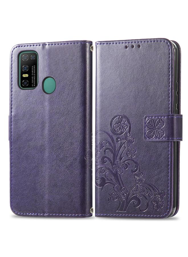 Zaboon Case For Doogee N30 Four-leaf Clasp Embossed Buckle Mobile Phone Protection Leather Case - Image 2