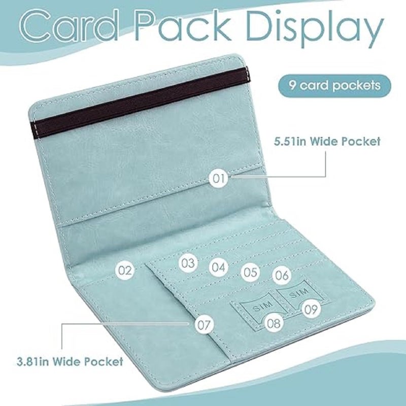 MOHILAA Passport Holder & Cover with Card and Boarding Pass Slots – PU Leather Bi-Fold Travel Wallet Case | RFID Blocking Travel Accessory for Passports, Credit Cards & IDs (Passport-Holder-Skyblue-1) - Image 4