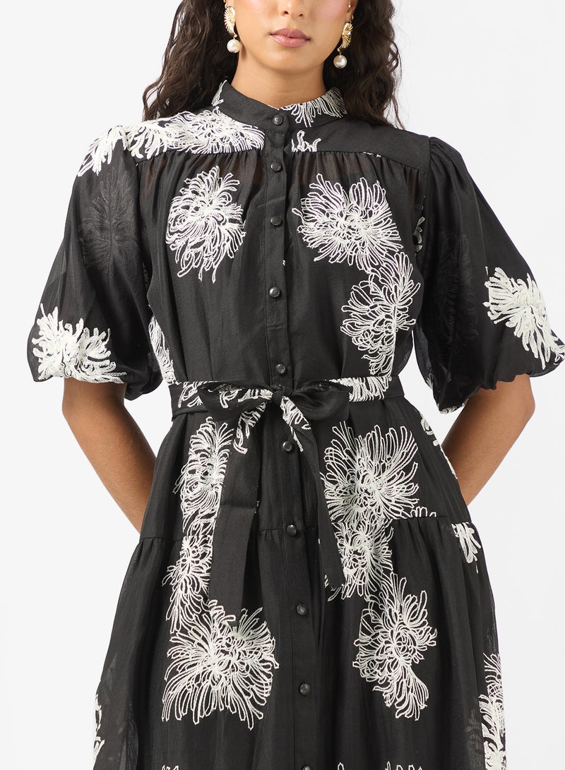 خزانة فستان قميص بأكمام منفوشة - Image 3