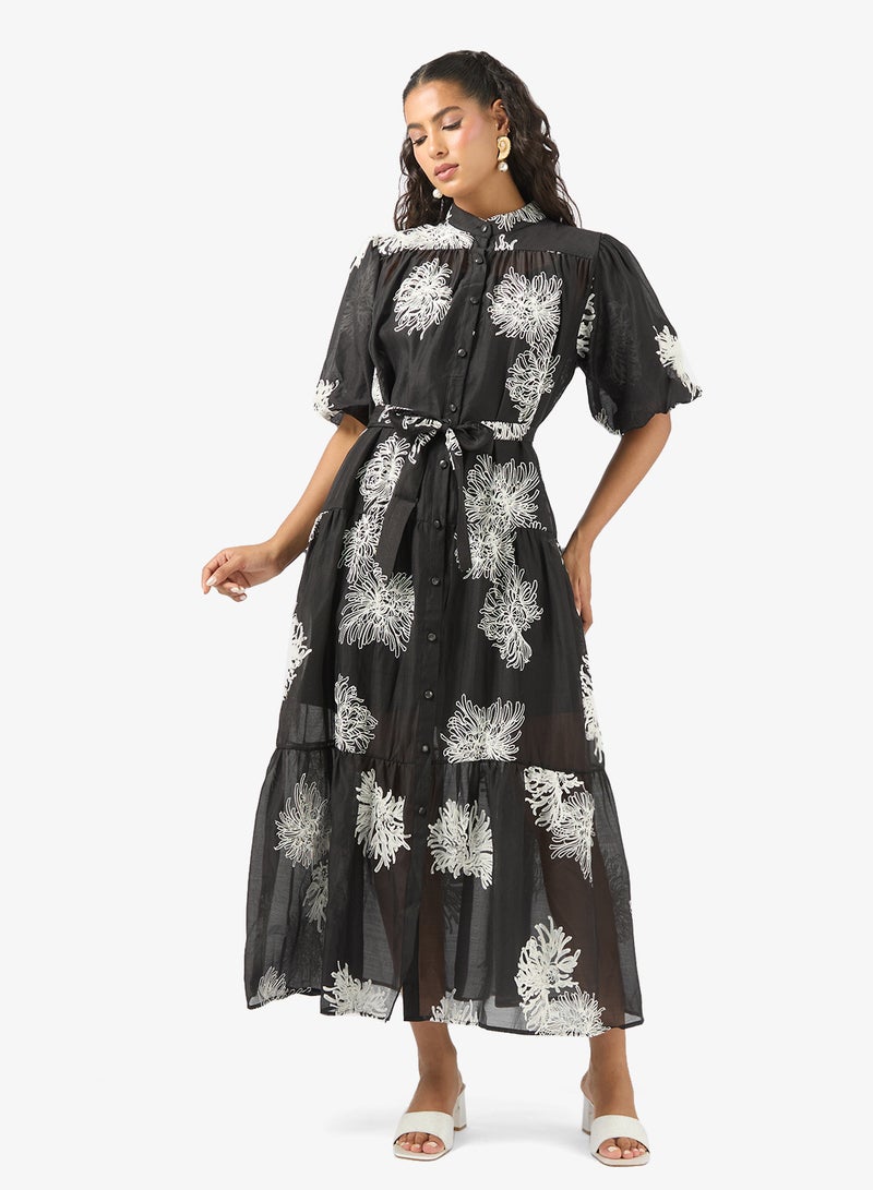 خزانة فستان قميص بأكمام منفوشة - Image 1