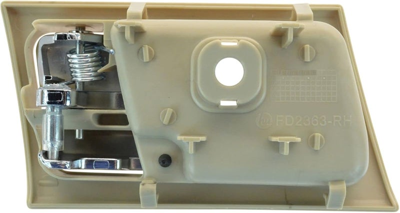 TRQ Right Interior Door Handle Chrome & Camel Tan Passenger Side Compatible with 2006-2011 Ford Crown Victoria Mercury Grand Marquis - Image 5
