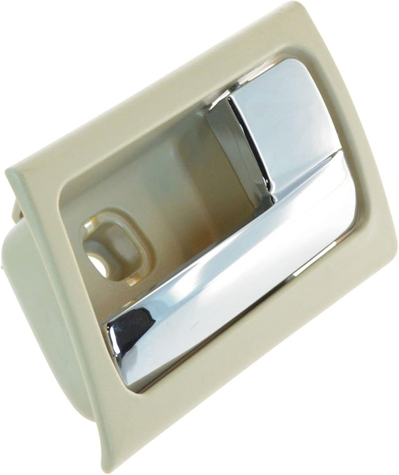 TRQ Right Interior Door Handle Chrome & Camel Tan Passenger Side Compatible with 2006-2011 Ford Crown Victoria Mercury Grand Marquis - Image 3