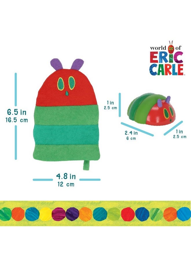 Kids Preferred Eric Carle Very Hungry Caterpillar Wash Mitt and Squirt Set and Baby Bath Time Essential - Fully Lined Adult Size Mitt with Loop to Hang Dry - Image 4