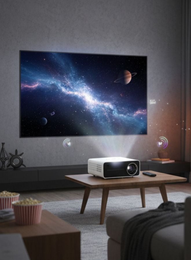 Smartbarry 8k Display Projector with Wifi and Bluetooth Outdoor Camping, Indoor Home Theater Movie Projector, Multiple Apps Supported, Video Projector Compatible with HDMI/USB/iOS/Android/Windows - Image 4