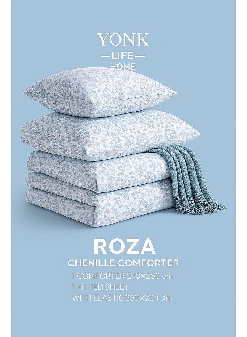 يونك طقم نوم متكامل 7 قطع – لحاف شانيل بخامة ميكروفايبر ناعمة وأنيقة - Image 2