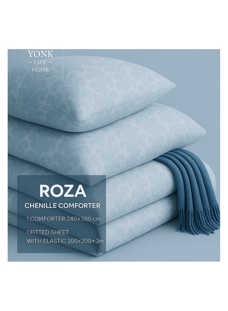 يونك طقم نوم متكامل 7 قطع – لحاف شانيل بخامة ميكروفايبر ناعمة وأنيقة - Image 4