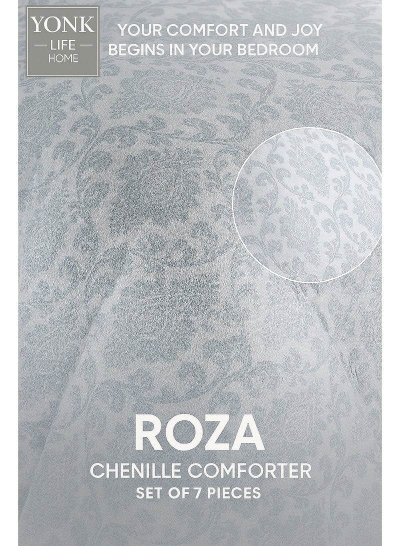 يونك طقم نوم متكامل 7 قطع – لحاف شانيل بخامة ميكروفايبر ناعمة وأنيقة - Image 3