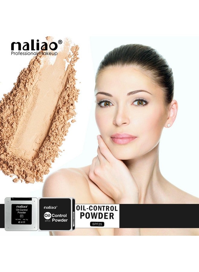 ماليو بودرة مضغوطة منعشة للتحكم في الزيوت مع عامل حماية من الشمس 25 (بيج طبيعي) - Image 3