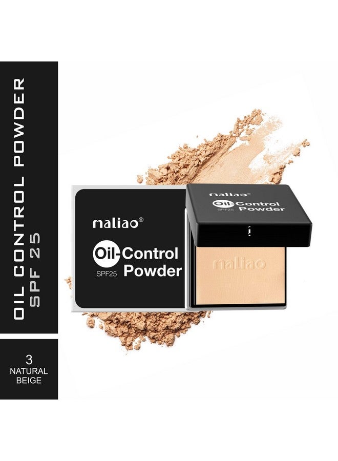 ماليو بودرة مضغوطة منعشة للتحكم في الزيوت مع عامل حماية من الشمس 25 (بيج طبيعي) - Image 2