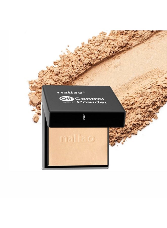 ماليو بودرة مضغوطة منعشة للتحكم في الزيوت مع عامل حماية من الشمس 25 (بيج طبيعي) - Image 1