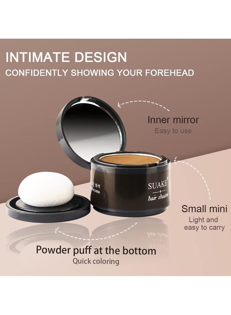 SUAKE Hair Shadow Powder with Puff Touch Instantly Natural Magical Quick Cover Hairline Powder Hair Root Dye Hair Root Concealer for Thinning Hair to Beautify Forehead Curves 4g - Image 5