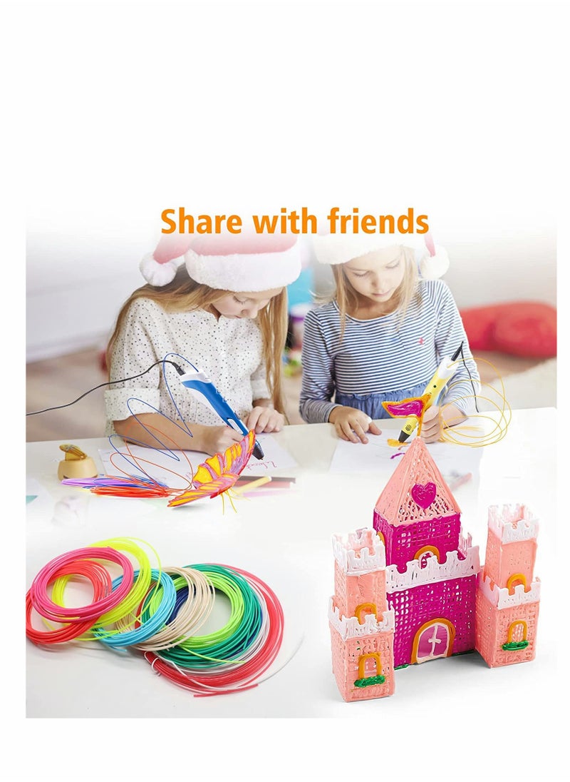 Excefore - 3D Pen Filament Refills, 3D Filament PLA 1.75mm, No Smells Filament for Most Intelligent 3D Pen and 3D Printer Eco-Friendly Materials, 20 Colors Each Color 5M - Image 1