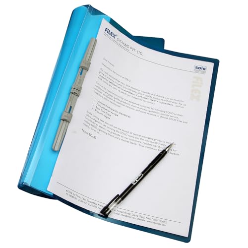 Solo A4 Report File- Pack of 10, Super Line Transparent Document File & Folder Organizer for Office, Presentation Display Plastic File for Certificates, Portfolio, Papers & Projects (White) - Image 3